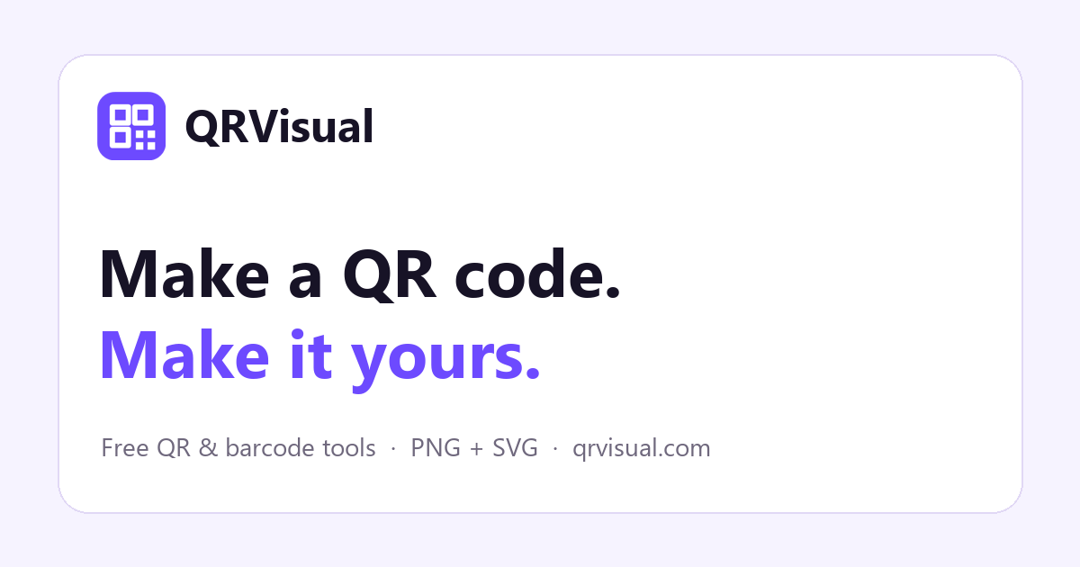 Readable Text Design Free Text QR Code Generator | PNG & SVG | QRVisual